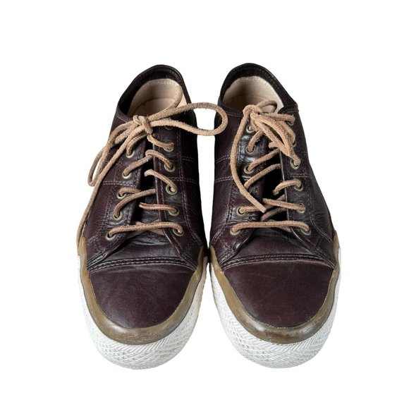 FRYE Greene Low‎ Lace Sneaker Dark Brown Men's US Sz 9 - Picture 2 of 10